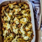 Creamy mushroom and spinach pasta