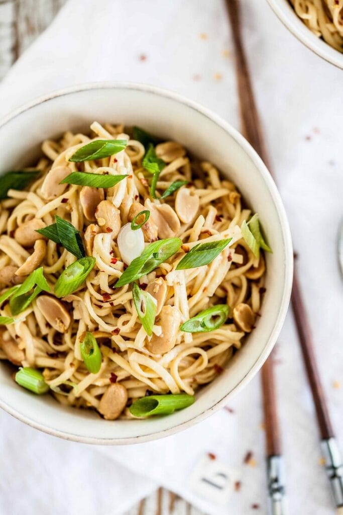 Spicy Thai Peanut Chicken Noodles
