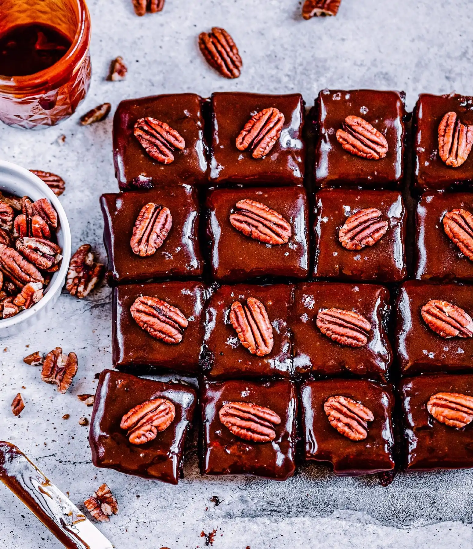 Spiced Caramel Turtle Brownies
