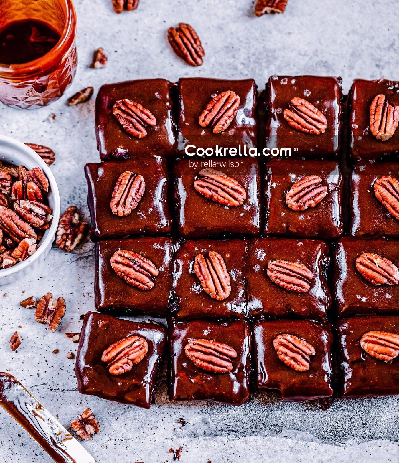 Spiced Caramel Turtle Brownies